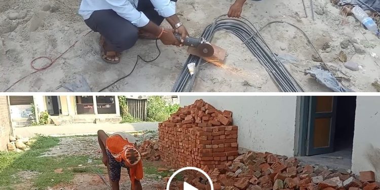 निर्माण कार्यमा सहयोग गर्दै